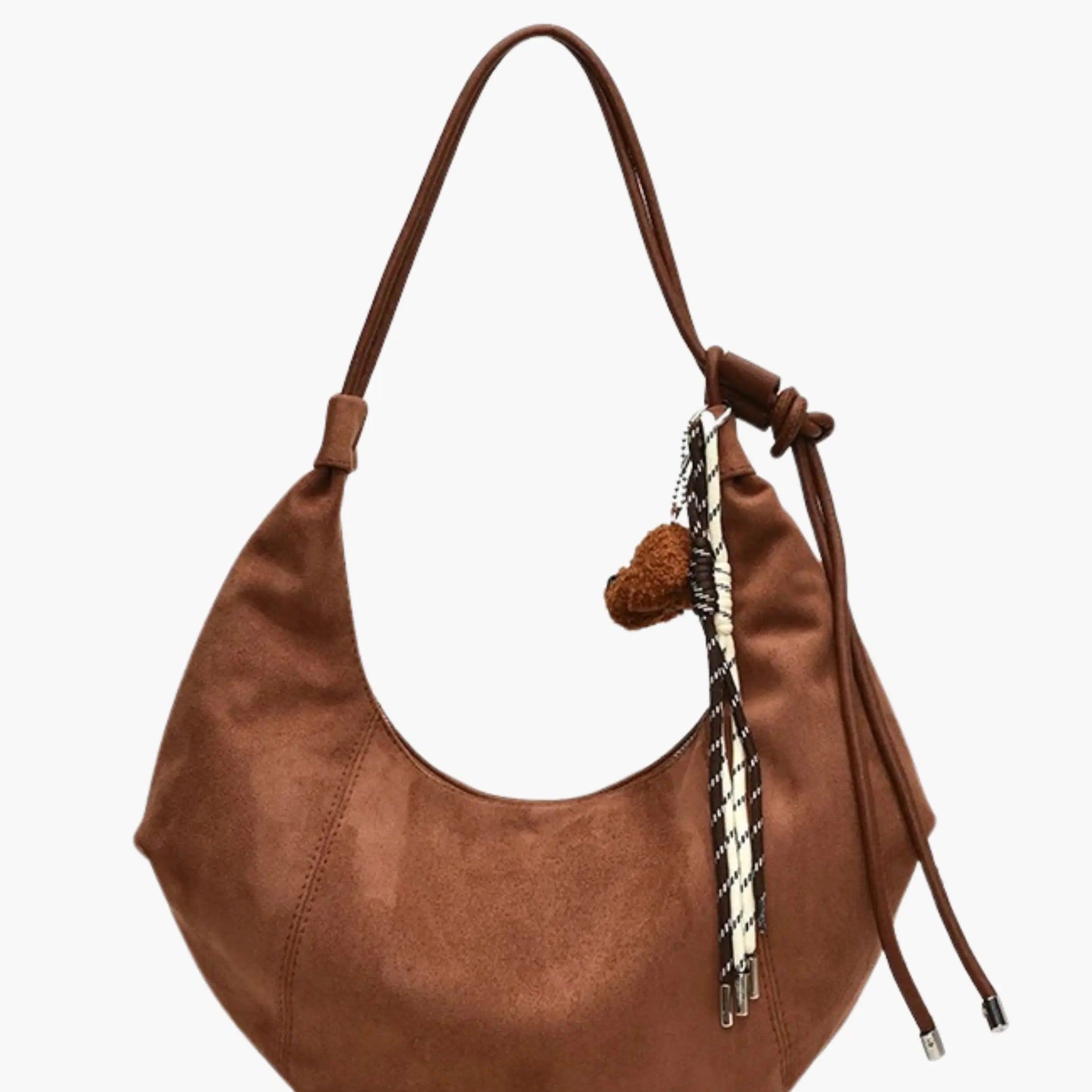 Amalia | Suède Boho-Chic Hobo Tas met Speelse Charme