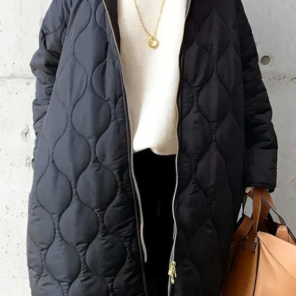 Gewatteerde™ Lange Jas | Warm en Trendy | Met Capuchon