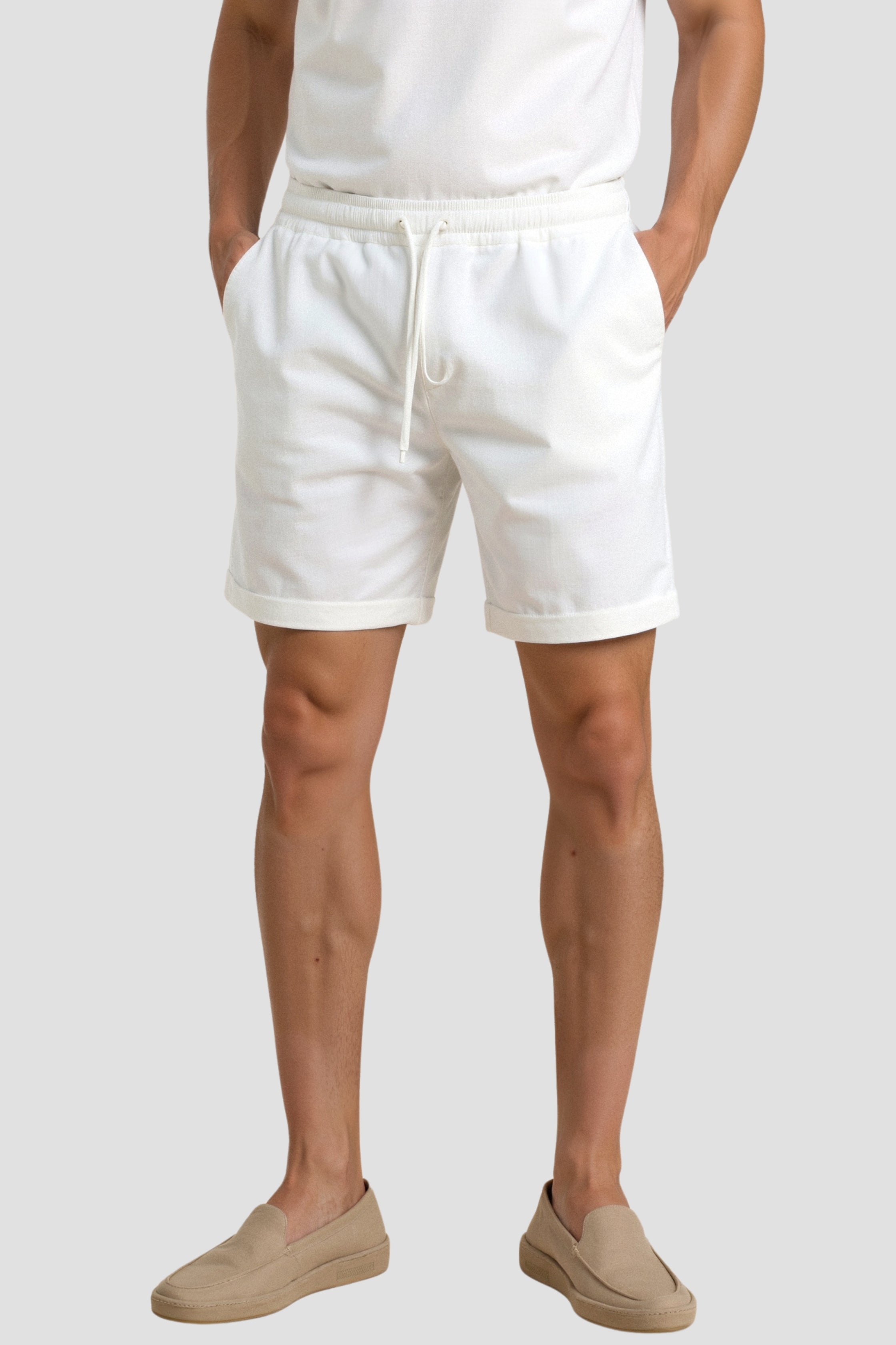 Heren Shorts in Beige met Koord – Minimalistisch Comfort