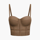 Ida | Figuuraccentuerende Bustier-top met Beugelcups en Transparante Mesh-Structuur