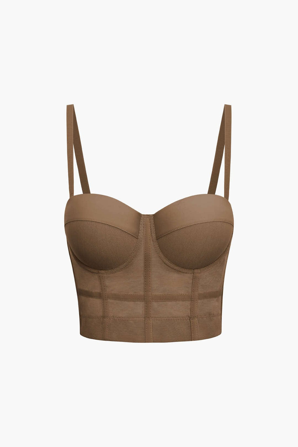 Ida | Figuuraccentuerende Bustier-top met Beugelcups en Transparante Mesh-Structuur