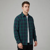 Heren Geruit Overshirt met Knoopsluiting