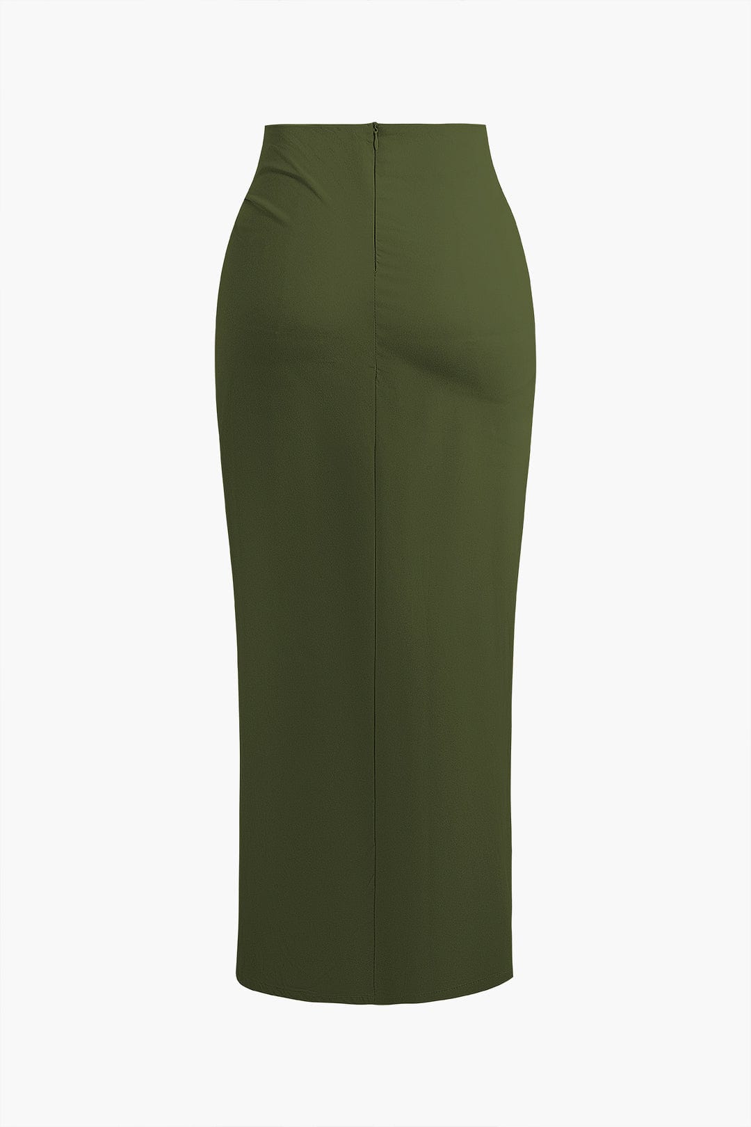 Fridoline | Elegante Midirok met Wickeloptiek, Drapering en Hoge Split
