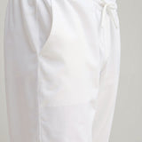 Luca | Witte heren joggingbroek met koord