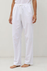 Luca | Witte heren joggingbroek met koord
