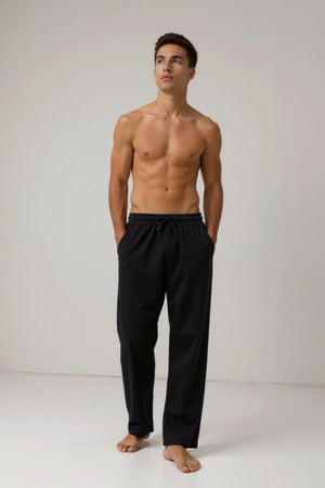 Leonardo | Heren-Loungebundhose in Wit met Kordelzug