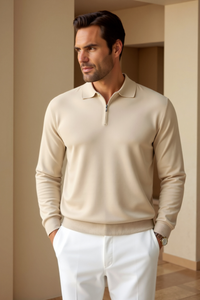 Stefano – Elegante heren polo met rits