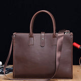 Jane | Elegante laptoptas voor dames van bruin kunstleer
