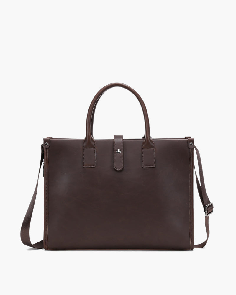Jane | Elegante laptoptas voor dames van bruin kunstleer