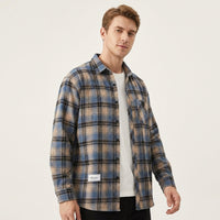 Heren Geruit Overshirt met Knoopsluiting