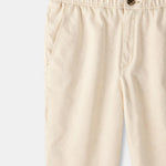 Killian | Beige herenbroek met elastische tailleband en knoopsluiting