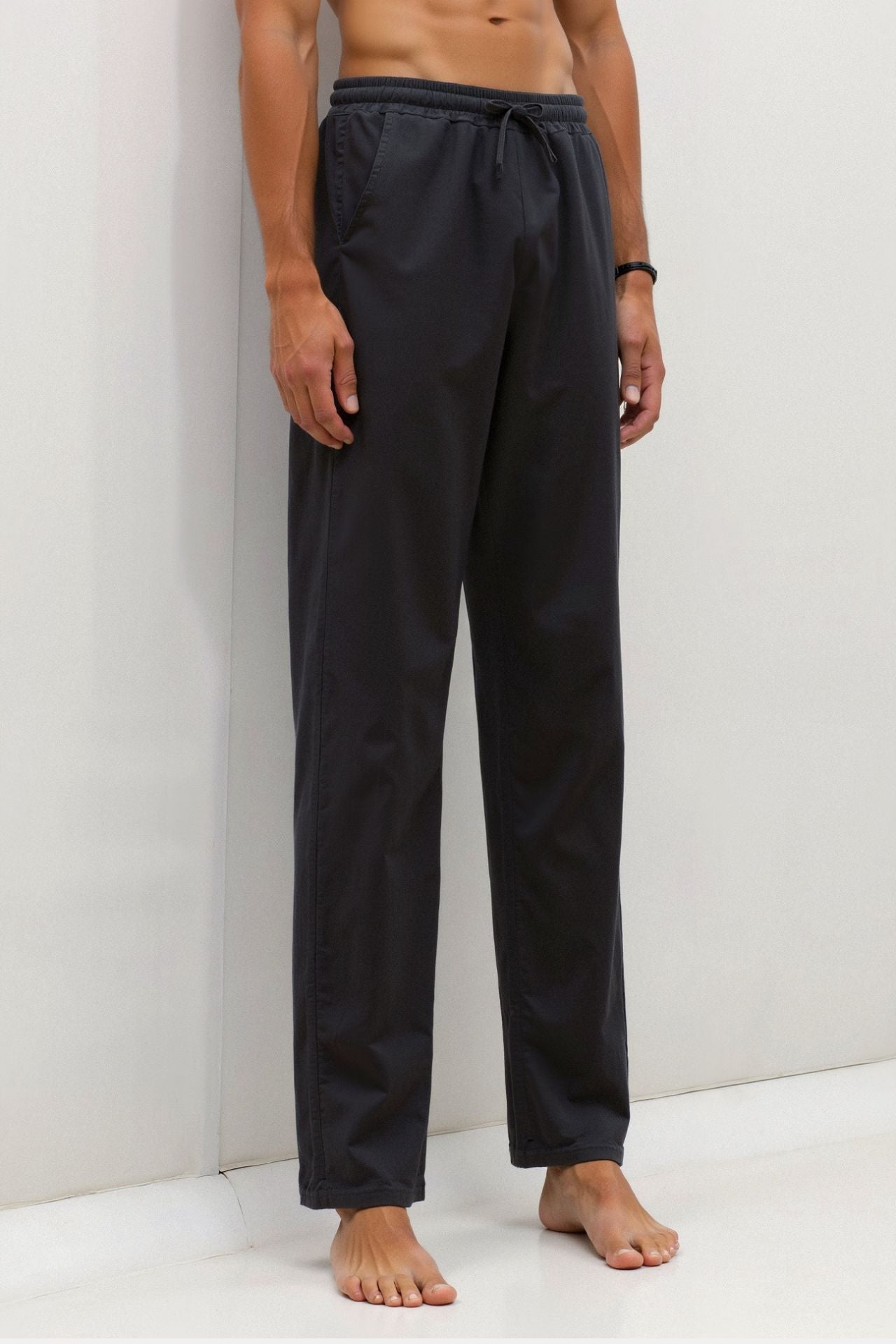 Leonardo | Heren-Loungebundhose in Wit met Kordelzug