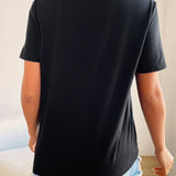 Basis Dames T-Shirt met Hartdetail – Minimalistisch, Casual & Combinatie Sterk
