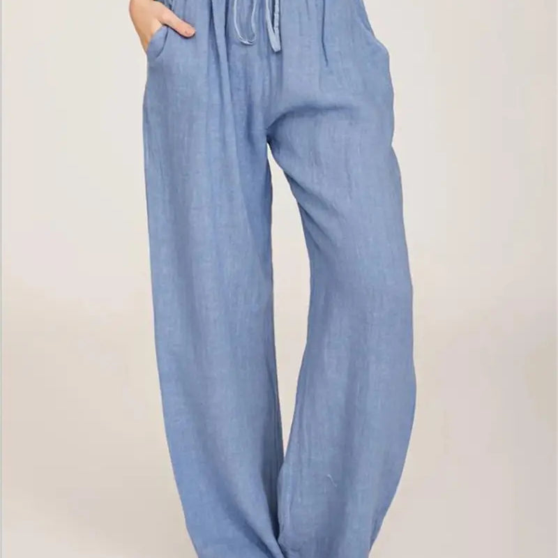 Nicole™ Dames Losse Linnen Broek