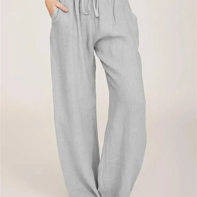 Nicole™ Dames Losse Linnen Broek