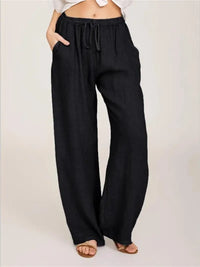 Nicole™ Dames Losse Linnen Broek