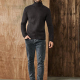 Heren Ribgebreide Coltrui – Klassieke Pullover met Tijdloze Elegant