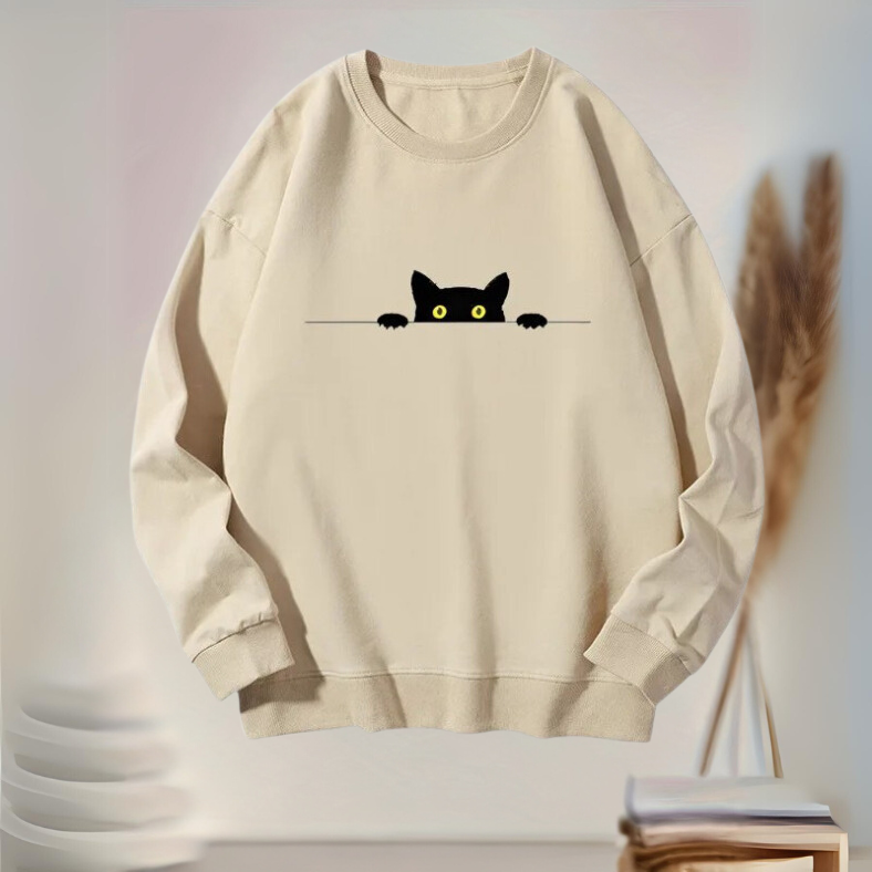 Sweater™ met Kattenprint | Katoenmix | Comfortabel en Speels
