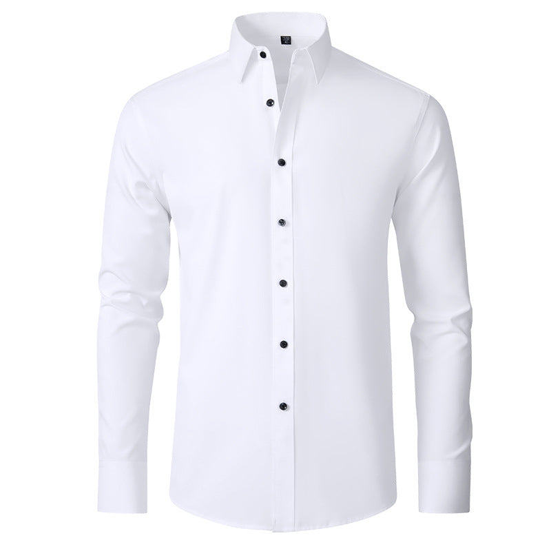 Benjamin | Classic Slim Fit Stretchable Lange Mouwen Business Shirt
