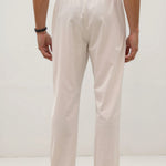 Leonardo | Heren-Loungebundhose in Wit met Kordelzug