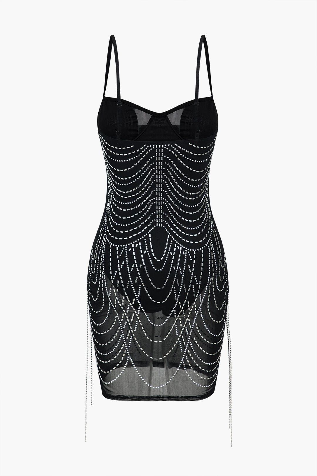 Celeste | Strass-verziend Mesh-Minikleed – Glitterende glamour voor onvergetelijke nachten