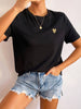 Basis Dames T-Shirt met Hartdetail – Minimalistisch, Casual & Combinatie Sterk