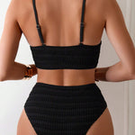 Swim Basics Dames Bikini Set, effen en textuur, perfect voor het strand in de zomer