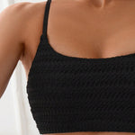 Swim Basics Dames Bikini Set, effen en textuur, perfect voor het strand in de zomer