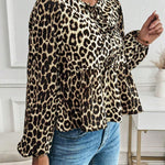 Leopardprint Damesblouse met Strikdetail – Vrouwelijk, Opvallend & Trendbewust