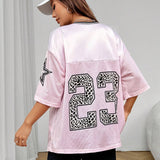 Oversized Jersey Shirt met Dierenprint – Sportief, Trendy & Klaar voor Streetstyle
