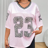 Oversized Jersey Shirt met Dierenprint – Sportief, Trendy & Klaar voor Streetstyle