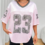 Oversized Jersey Shirt met Dierenprint – Sportief, Trendy & Klaar voor Streetstyle