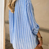 Gestreepte Oversized Zomerblouse met Strandgevoel