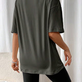 Oversized T-Shirt "Rocky Mountains" in Vintage-Zwart – Urban Streetstyle met Retro-Vibe