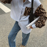 Gestreepte Damesblouse met Leeuwdetails – Opvallend, Casual & Streetstyle-klaar