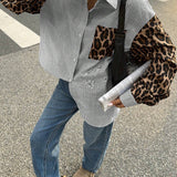 Gestreepte Damesblouse met Leeuwdetails – Opvallend, Casual & Streetstyle-klaar