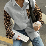Gestreepte Damesblouse met Leeuwdetails – Opvallend, Casual & Streetstyle-klaar