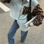Gestreepte Damesblouse met Leeuwdetails – Opvallend, Casual & Streetstyle-klaar