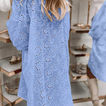 Elegante zomerblouse met borduursel en knoopsluiting