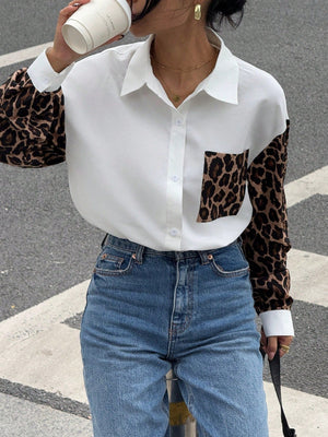 Gestreepte Damesblouse met Leeuwdetails – Opvallend, Casual & Streetstyle-klaar