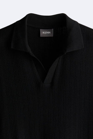 Stijlvol gebreid poloshirt voor een elegante look