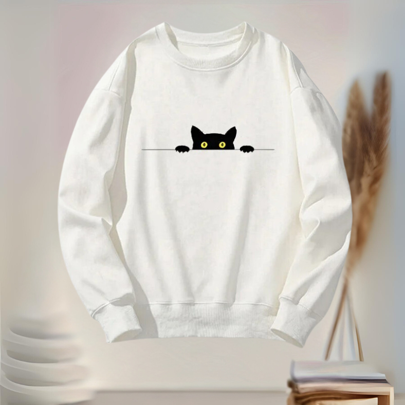 Sweater™ met Kattenprint | Katoenmix | Comfortabel en Speels