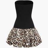 Sophia | Bandeau-Minikleed met Luipaardprint – Wild & Verleidelijk