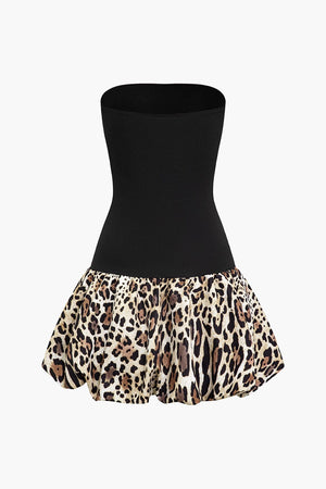 Sophia | Bandeau-Minikleed met Luipaardprint – Wild & Verleidelijk