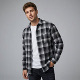 Heren Geruit Overshirt met Knoopsluiting