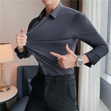 Benjamin | Classic Slim Fit Stretchable Lange Mouwen Business Shirt