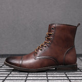 Hugo™ Klassieke Leren Herenboots met Vetersluiting