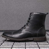 Hugo™ Klassieke Leren Herenboots met Vetersluiting