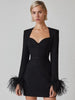 Sofia | Elegante Minidress met Veerdetails