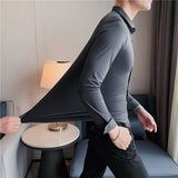 Benjamin | Classic Slim Fit Stretchable Lange Mouwen Business Shirt
